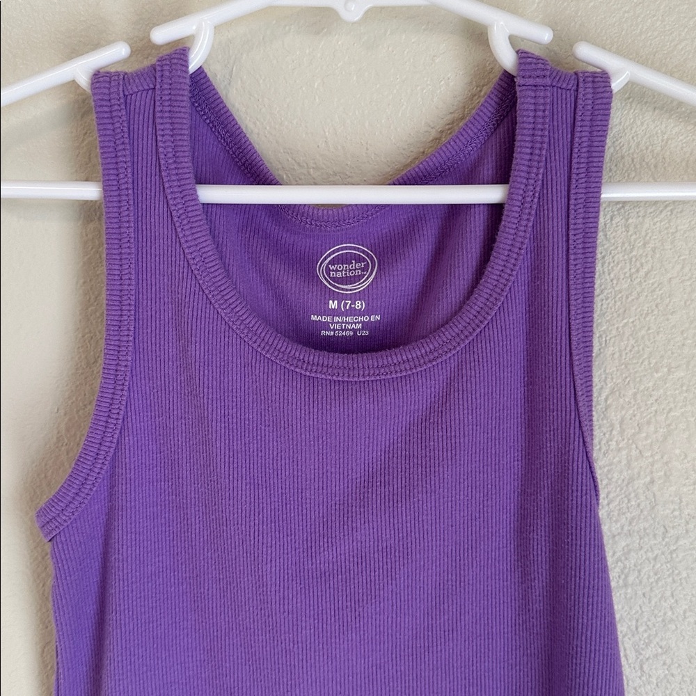 🌸Wonder Nation Purple Ribbed Tank🌸 - Picture 2 of 7